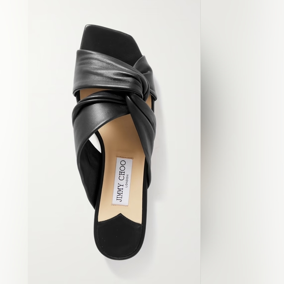 NEW JIMMY CHOO NARISA KNOTTED LEATHER SANDALS - Picture 8 of 10